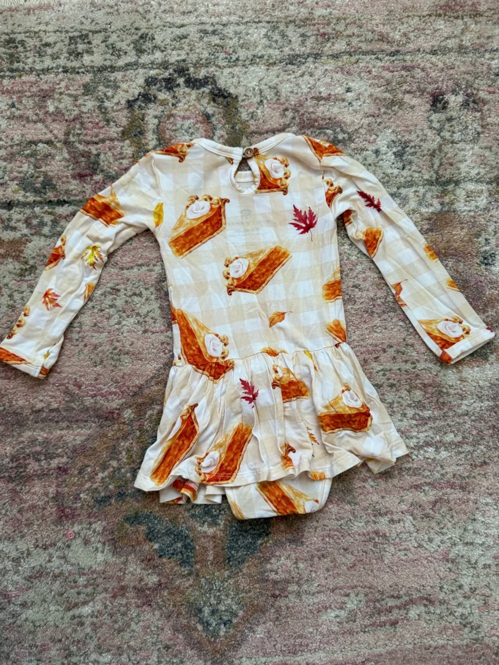 Bums and roses long sleeve ruffle dress
